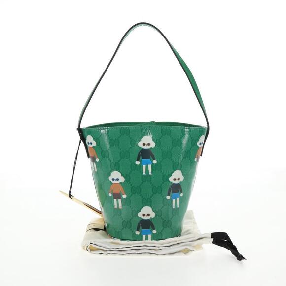 日本直送】GUCCI GG Crystal 兒童金承妍包金綠色752356 正品  GUCCI GG Crystal Children\'s Kim Seung Yeon Bag Gold Green 752356 Auth 144816V
